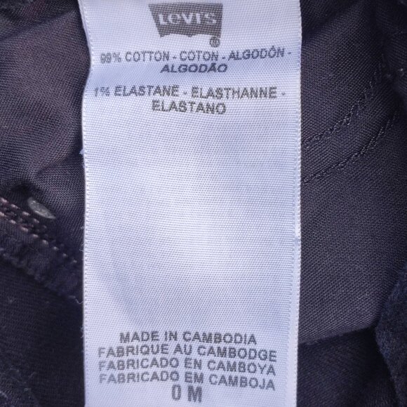 Levi's jeans women's junior size 0 M black colour Demi Curve Skinny Straight Leg - Picture 7 of 15